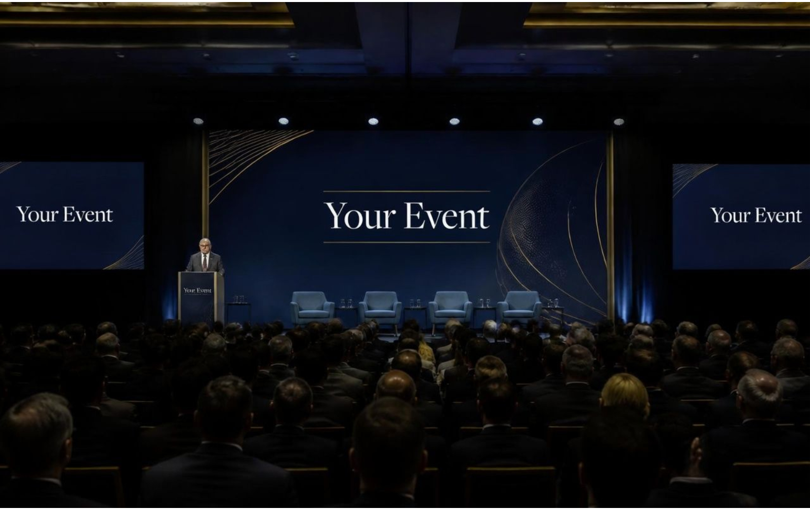 Your Event — premium conference stage setup
